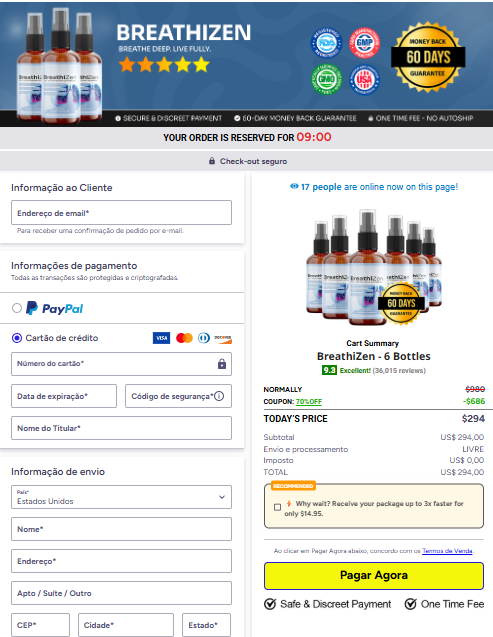 ClickBank secure checkout page
